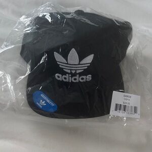 Adidas Black Hat with White Trefoil Logo